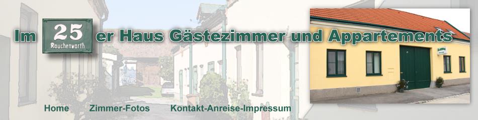 Im 25er Haus Gstezimmer und Appartements